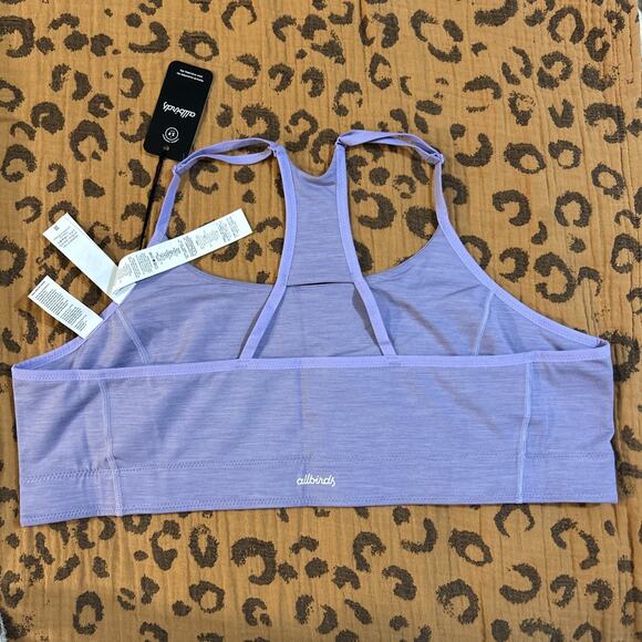 Allbirds XXL Sports Bra Natural Flow Bralette Merino Wool Blend 42-46 Purple - Picture 4 of 7